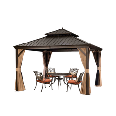 SummerBella 12' x 12' Bronze Hardtop Gazebo with Balls