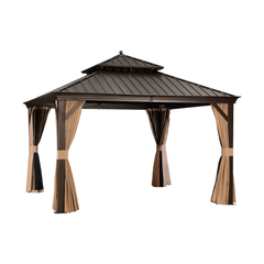 SummerBella 12' x 12' Bronze Hardtop Gazebo with Balls