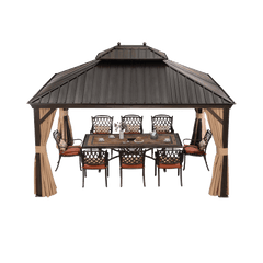 SummerBella 12' x 14' Bronze Hardtop Gazebo