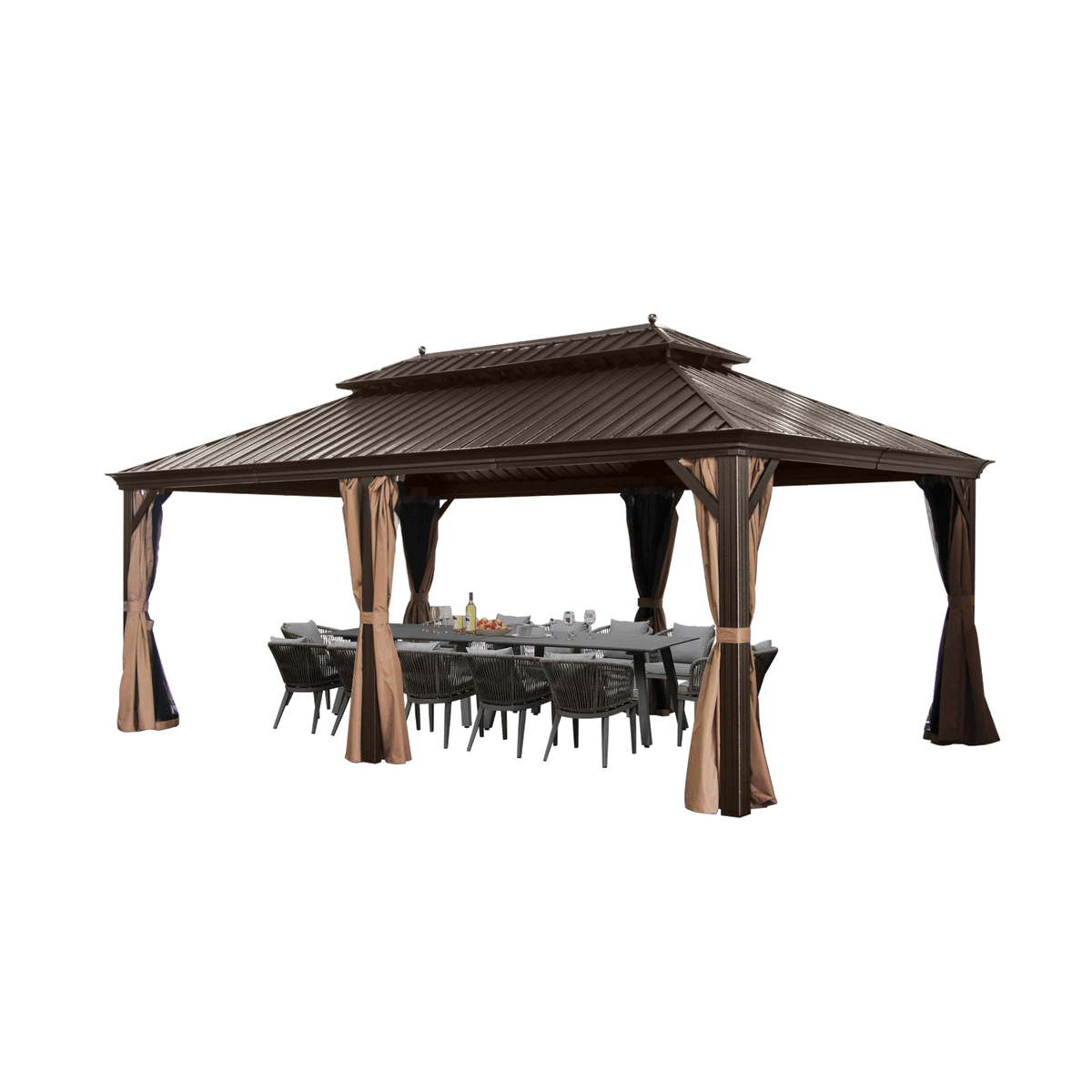 SummerBella 12' x 20' Bronze Hardtop Gazebo