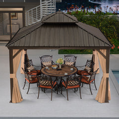 SummerBella 12' x 12' Bronze Hardtop Gazebo with Balls